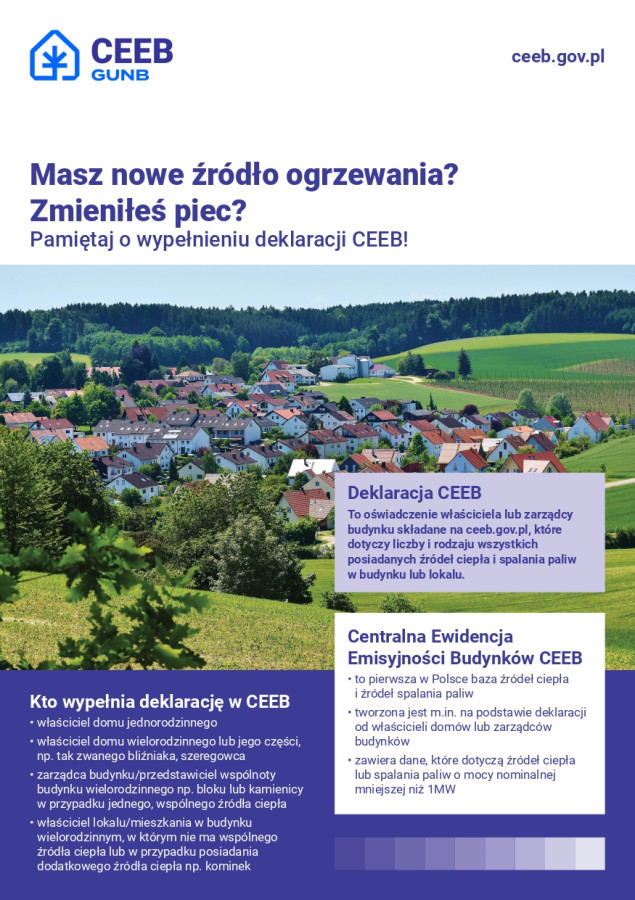 Pamiętaj o wypełnieniu deklaracji CEEB!